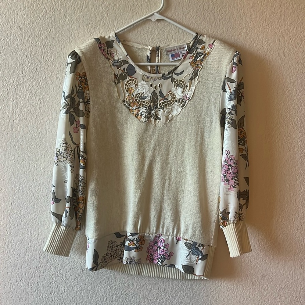 Vintage cream blouse